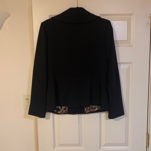 Boston Proper Black Lined Shawl Collar Blazer sz 10 - Picture 5 of 8